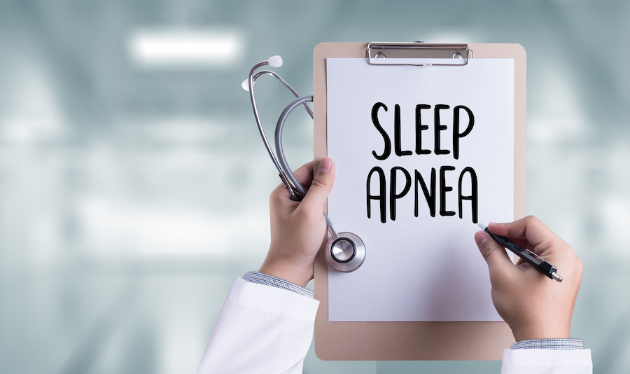 Clipboard that says sleep apnea, sleep apnea and oral health, oral appliance