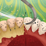 image of periodontal scaling on teeth