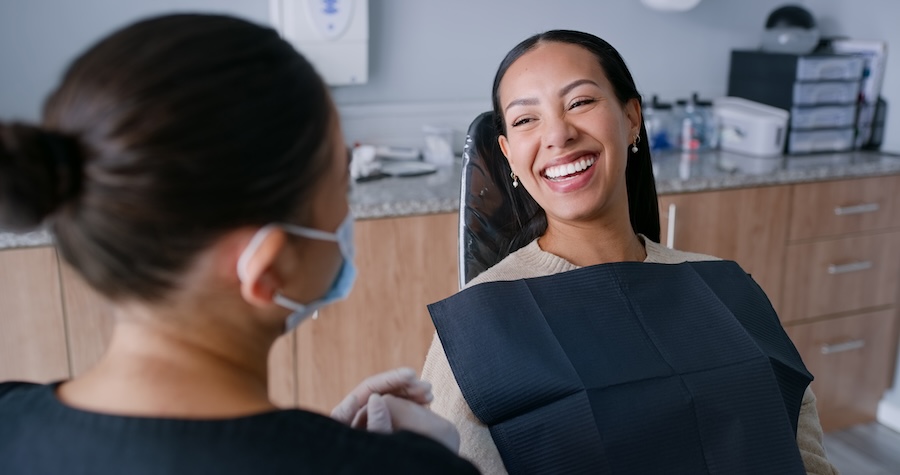 woman for dental consult for dental bonding or teeth bonding in Petaluma, CA