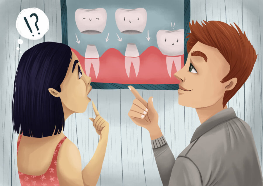 replacing dental crown