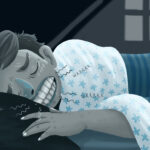 man grinding his teeth while sleeping